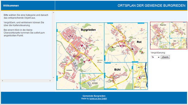 Ortsplan der Gemeinde Burgrieden